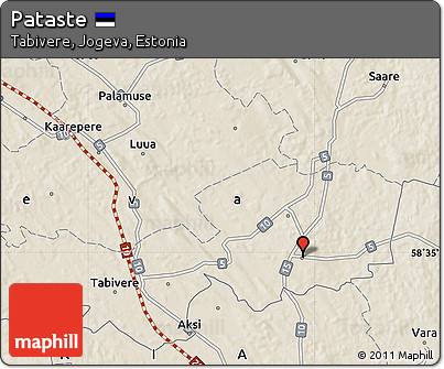 Shaded Relief Map of Pataste