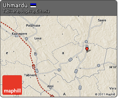 Shaded Relief Map of Uhmardu