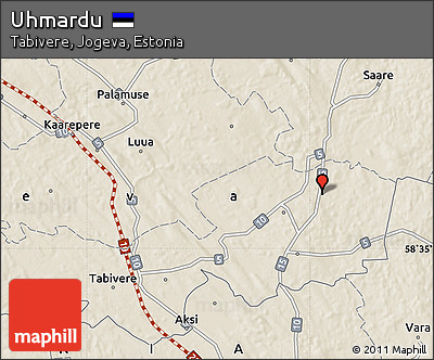 Shaded Relief Map of Uhmardu