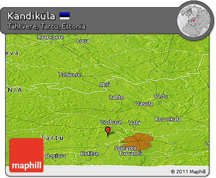 Physical Panoramic Map of Kandiküla