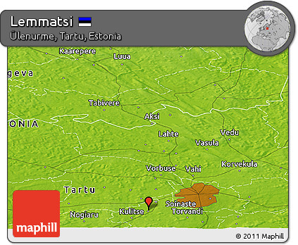 Physical Panoramic Map of Lemmatsi