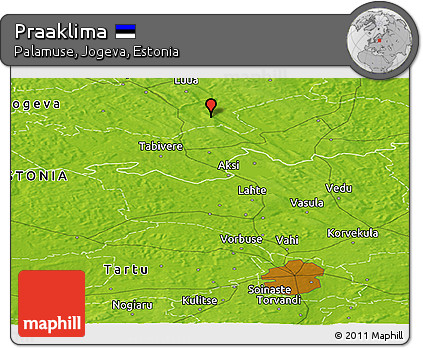 Physical Panoramic Map of Praaklima