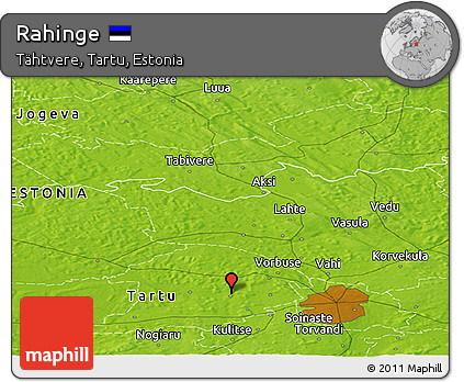 Physical Panoramic Map of Rahinge