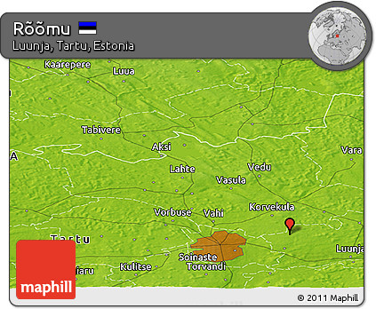 Physical Panoramic Map of Rõõmu