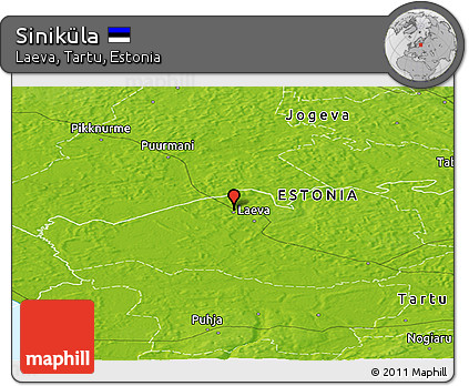 Physical Panoramic Map of Siniküla