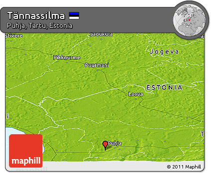 Physical Panoramic Map of Tännassilma