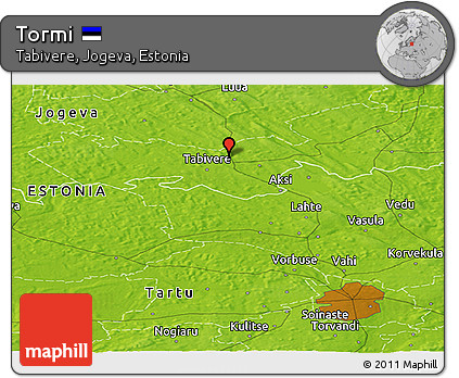 Physical Panoramic Map of Tormi
