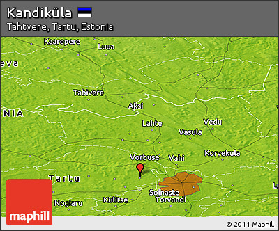 Physical Panoramic Map of Kandiküla
