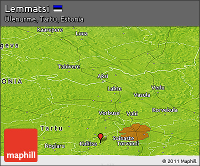 Physical Panoramic Map of Lemmatsi
