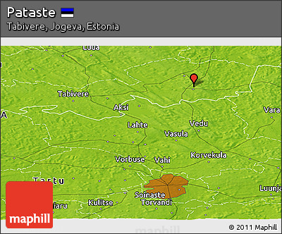 Physical Panoramic Map of Pataste