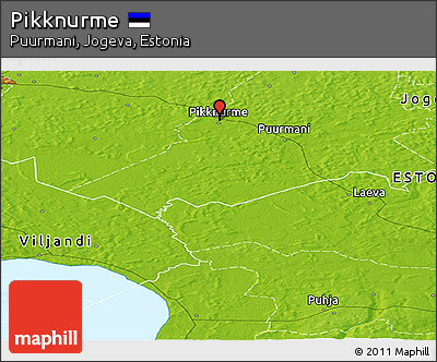 Physical Panoramic Map of Pikknurme