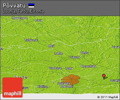 Physical Panoramic Map of Põvvatu