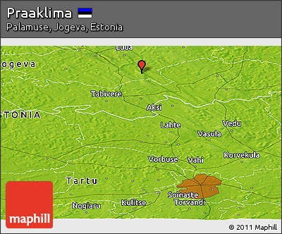 Physical Panoramic Map of Praaklima