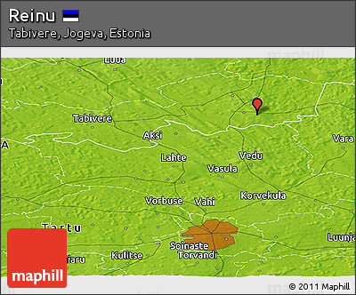 Physical Panoramic Map of Reinu