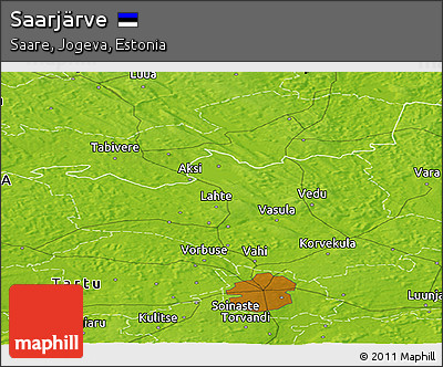 Physical Panoramic Map of Saarjärve