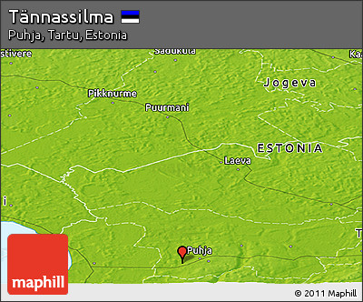 Physical Panoramic Map of Tännassilma