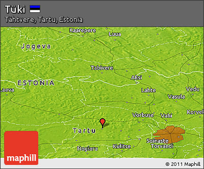 Physical Panoramic Map of Tüki