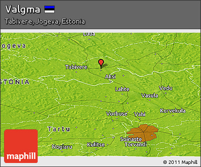 Physical Panoramic Map of Valgma