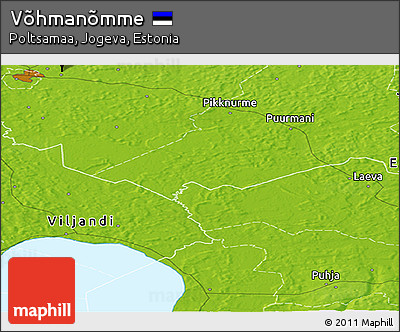 Physical Panoramic Map of Võhmanõmme
