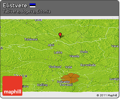 Physical Panoramic Map of Elistvere