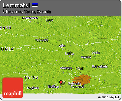 Physical Panoramic Map of Lemmatsi