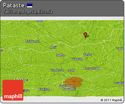 Physical Panoramic Map of Pataste