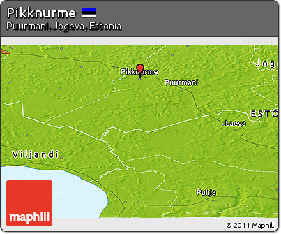 Physical Panoramic Map of Pikknurme