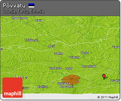 Physical Panoramic Map of Põvvatu
