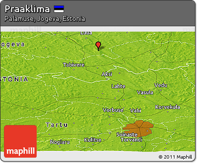Physical Panoramic Map of Praaklima