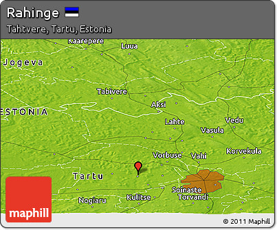 Physical Panoramic Map of Rahinge