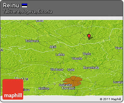 Physical Panoramic Map of Reinu