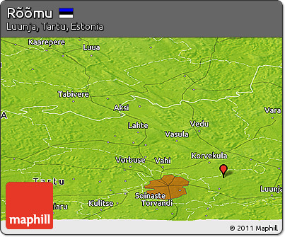 Physical Panoramic Map of Rõõmu