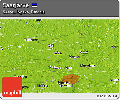 Physical Panoramic Map of Saarjärve