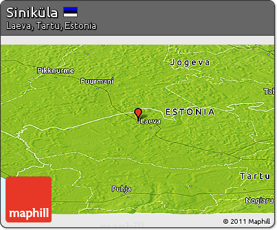 Physical Panoramic Map of Siniküla