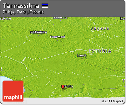 Physical Panoramic Map of Tännassilma