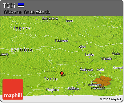 Physical Panoramic Map of Tüki