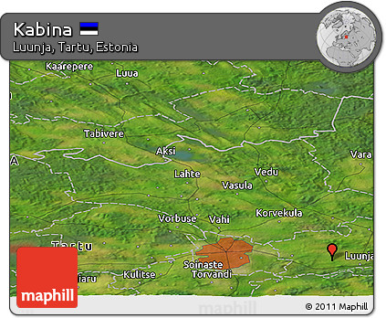 Satellite Panoramic Map of Kabina