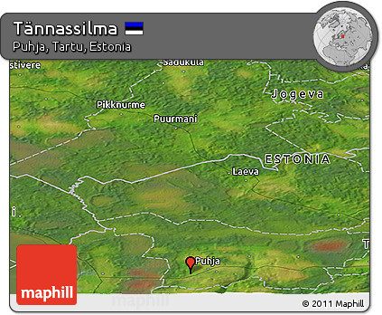 Satellite Panoramic Map of Tännassilma