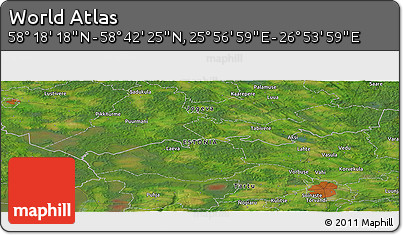 Satellite Panoramic Map of the Area around 58° 30' 22" N, 26° 25' 29" E