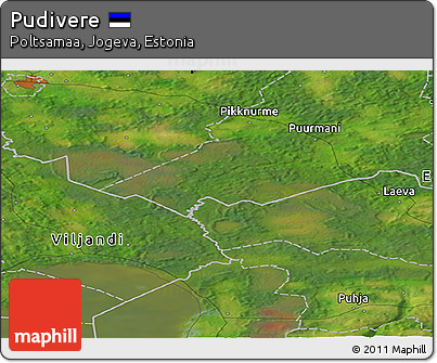 Satellite Panoramic Map of Pudivere