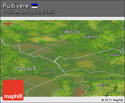 Satellite Panoramic Map of Pudivere