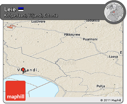Shaded Relief Panoramic Map of Leie