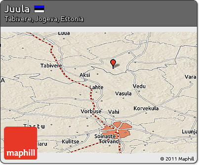 Shaded Relief Panoramic Map of Juula