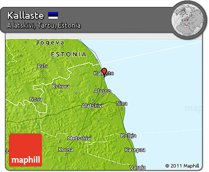 Physical 3D Map of Kallaste
