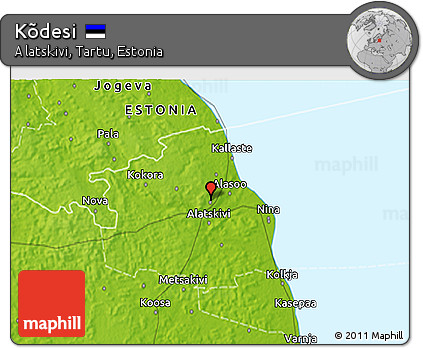 Physical 3D Map of Kõdesi
