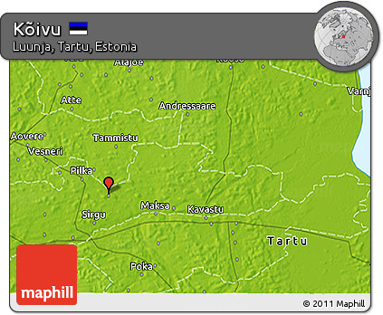 Physical 3D Map of Kõivu
