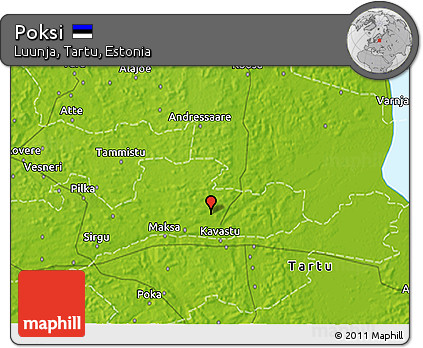 Physical 3D Map of Poksi