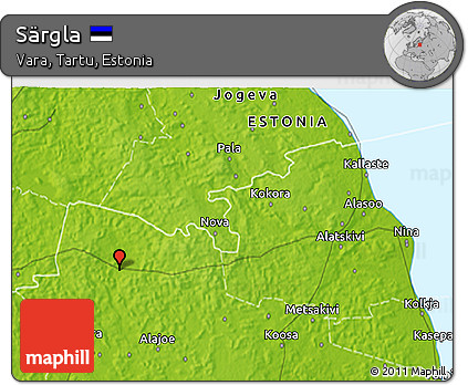 Physical 3D Map of Särgla