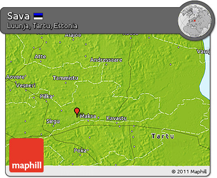 Physical 3D Map of Sava