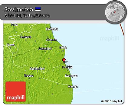 Physical 3D Map of Savimetsa